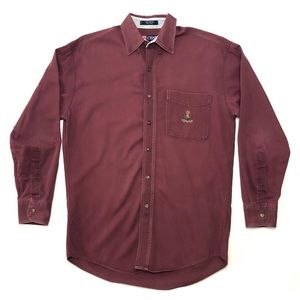 Vintage Ralph Lauren Chaps Burgundy Shirt Small